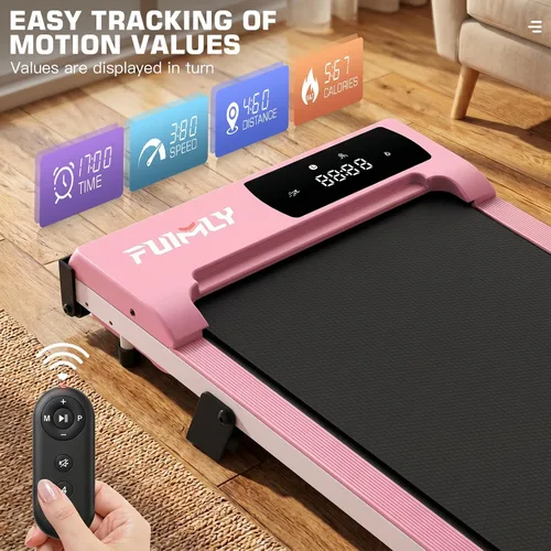 Miniatura 4 de Cinta de correr para debajo del escritorio, tapete caminador para oficina en casa, caminadoras portátiles de 2.5 HP con capacidad de 136 kg, máquina