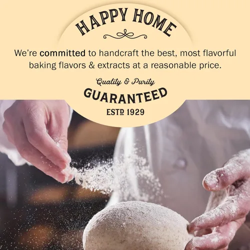 Miniatura 9 de Happy Home Sabor a vainilla de mantequilla natural premium, certificado Kosher, 4 onzas.