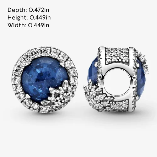 Miniatura 5 de PANDORA Joyería azul deslumbrante cristal de copo de nieve y circonita cúbica en plata de ley Metal Cristal Circonita cúbica