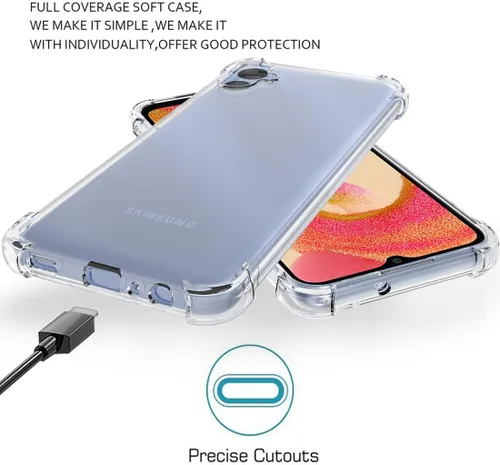Miniatura 7 de Osophter Para Samsung Galaxy A04E Caso: Transparente Transparente Con Protector De Pantalla TPU Absorción De Golpes Flexible Cubierta Del Teléfono