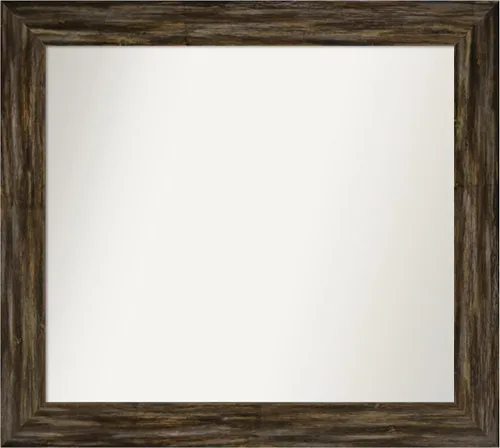 Miniatura 195 de Amanti Art Espejo de baño marrón para sobre el fregadero, 25 x 25 pulgadas, hecho a medida, espejo de tocador cuadrado marrón medio, marco de madera