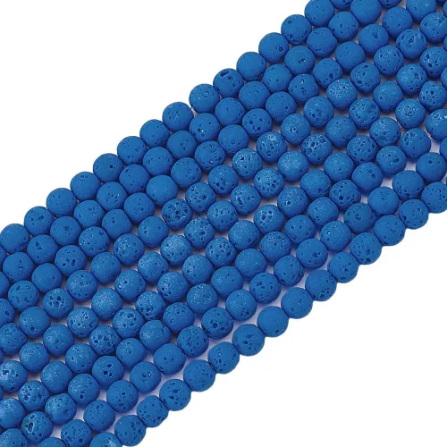Miniatura 14 de PH PandaHall 620 piezas de cuentas de lava natural de 6 mm sin teñir, cuentas de piedra de lava gris, cuentas de chakra, cuentas sueltas redondas