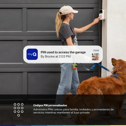 Miniatura 5 de myQ Smart Garage Door Video Keypad + Wired Power Adapter Kit, with Wide-Angle Camera, Customizable PIN Codes, and Smartphone Control, Works with