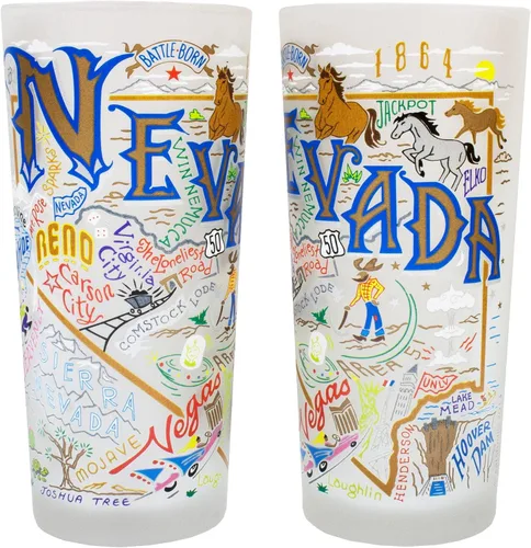Miniatura 2 de Catstudio Vaso para beber, vaso de vidrio esmerilado Nevada para cocina, vasos para beber, vaso de 15 onzas apto para lavavajillas, para amantes