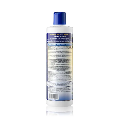 Miniatura 2 de Mane 'n Tail Champú Moisture Balance con leche de coco y biotina (20 onzas) Sin sulfato, sin parabenos, fórmula vegana para cabello y cuero