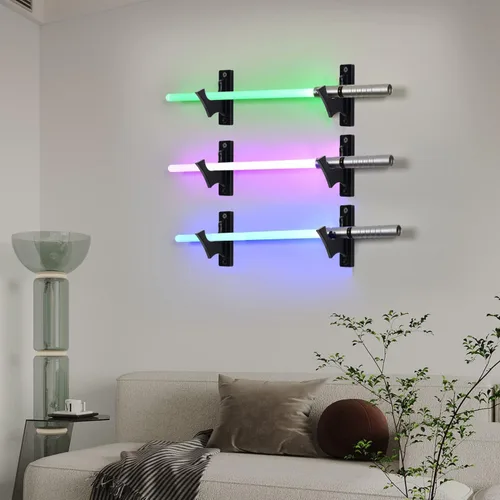 Miniatura 6 de Soporte para sables de luz - Soporte de pared para sable de luz, soporte de sable de luz acrílico, soporte para sable de luz, soporte para sable