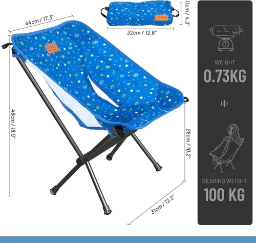 Miniatura 3 de G2 GO2GETHER Silla ligera Protable para jóvenes, tamaño plegable compacto de 12.6 x 4.3 pulgadas, solo pesa 1.6 libras, tela Oxford 600D, marco
