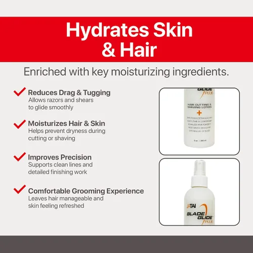 Miniatura 3 de JATAI - Blade Glide Plus - Loción para cortar y afeitar - Hidrata la piel y el cabello - Iguala la porosidad del cabello - Extiende la vida útil