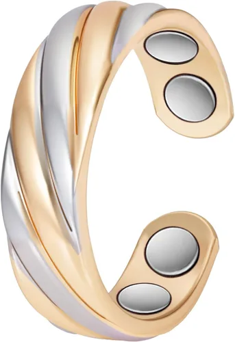 Miniatura 11 de Anillos de cobre para mujer, anillo magnético ajustable de cobre puro (FUTI)