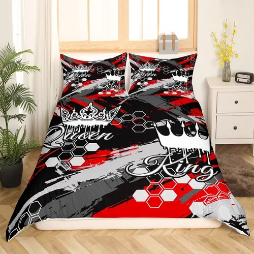 Miniatura 38 de Juego de ropa de cama con estampado de piel de vaca para niños, juego de funda de edredón con patrón de piel de vaca, juego de funda de edredón