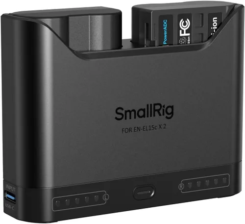 SMALLRIG EN-EL15c - Juego de baterías para cámara Nikon, cargador de doble ranura de 22.5 W, baterías de 1940 mAh, compatible con Nikon ZR, Z6III,
