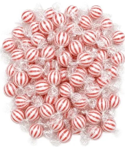 Bolas de menta jumbo de caramelo duro – Bolsa a granel de 2.5 libras (envueltas individualmente) – Sabor a menta de larga duración – Perfecto para