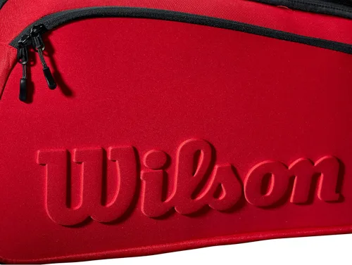 Miniatura 3 de Wilson Clash V2 Super Tour - Bolsa para raqueta de tenis, color rojo y negro, con capacidad para hasta 6 raquetas