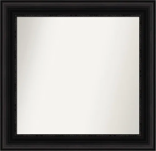 Miniatura 381 de Amanti Art Espejo personalizado, espejo de baño negro puente, espejo de pared o espejo de tocador de baño sobre el fregadero (26 x 26 pulgadas)