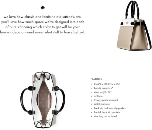 Miniatura 6 de Kate Spade New York Staci - Bolso de cuero Saffiano mediano