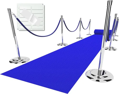 Miniatura 13 de EZLucky Corredor de Alfombra Roja para Fiestas, 2.6 x 15 pies, Tela No Tejida de Fieltro de 130 GSM, Alfombra Roja de Hollywood para Eventos
