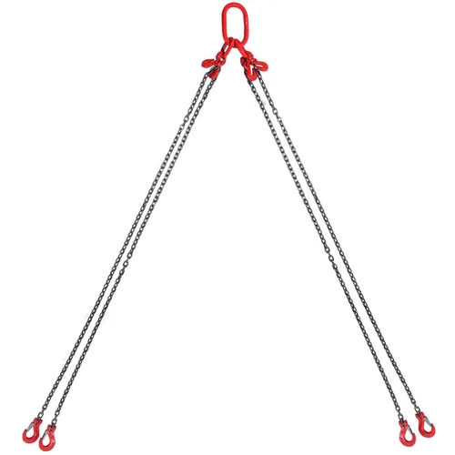 Miniatura 9 de VEVOR Eslinga de cadena, cadenas de elevación de 1/4 pulgada x 5 pies con ganchos, polipasto de cadena de motor G80, eslinga de elevación de 6600