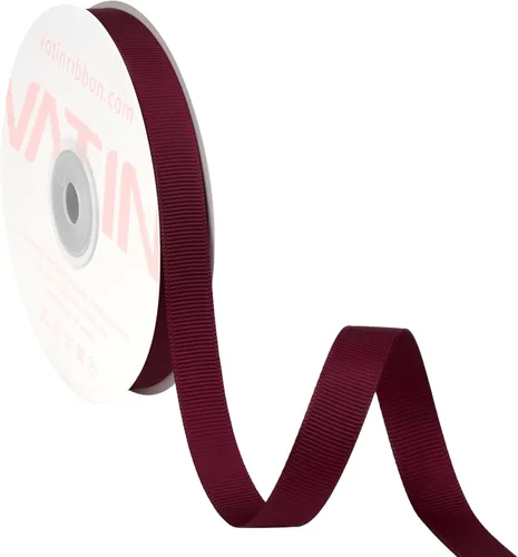 Miniatura 230 de Vatin - Rollo de cinta de grogrén, rollos de 25-50 yardas, perfecto para decoración de bodas, coronas, baby showers, envolturas de paquete de regalo