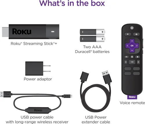 Miniatura 15 de Roku Streaming Stick+ Dispositivo de transmisión HD/4K/HDR con alcance inalámbrico de largo alcance y control remoto de voz Roku con controles