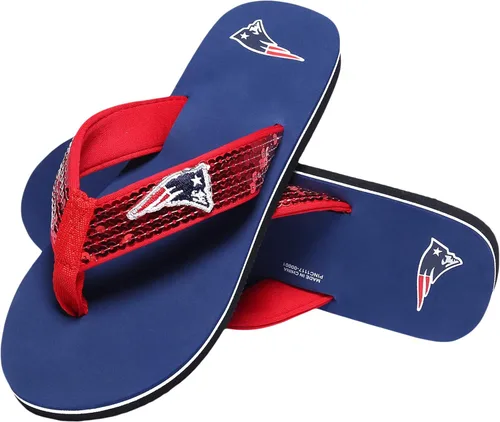 Miniatura 16 de FOCO Womens NFL Team Logo Sequin Strap Sandals Flip Flops