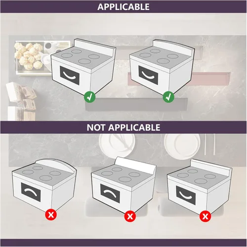 Miniatura 6 de STUTOV Estante para estufa, organizador de especias, fácil instalación, solución de almacenamiento para cocina, con longitud estándar de 30 Acero