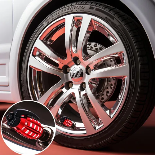 Miniatura 3 de 6 tapas de válvula de neumático, cubiertas universales de válvula de neumático de aleación de aluminio para automóviles, camiones, SUV, Rojo