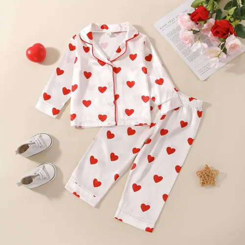 Miniatura 99 de Conjunto de pijama de manga larga con botones para niña pequeña, conjunto de ropa de dormir