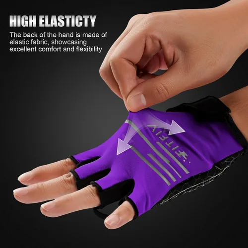 Miniatura 2 de Guantes de ciclismo para hombres y mujeres, guantes de ciclismo de medio dedo, guantes de entrenamiento adecuados para deportes al aire libre