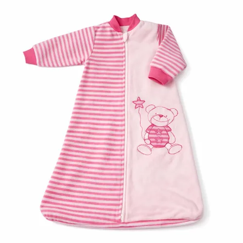 Miniatura 15 de Saco de dormir para bebé, manta de manga larga de terciopelo de algodón para niñas y niños pequeños, rosa, cremallera de 2 vías, sensación de Rosado