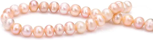 Miniatura 5 de Beadia - Cuentas de perlas naturales rosadas cultivadas en agua dulce de 4 a 5 mm, cuentas sueltas de gemas para hacer joyería DIY, 13.8"/hebra Rosa
