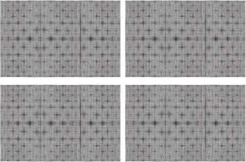 MECCANIXITY Lámina de lona de malla de plástico de 19.7 x 13.0 in/20 x 13 pulgadas, lienzo en blanco negro, rectángulo, agujero de 0.098 in para