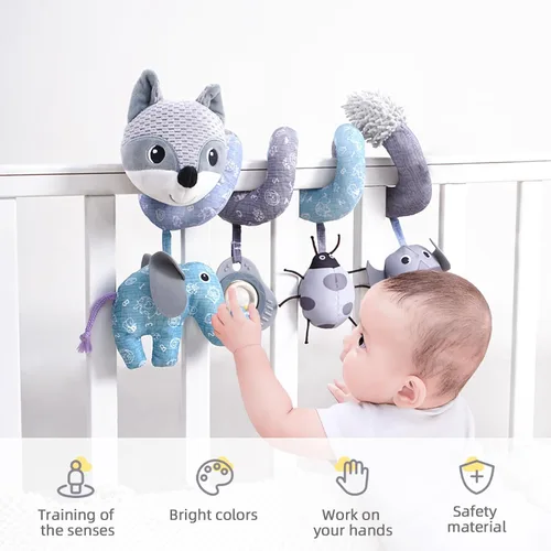 Miniatura 2 de Koty Juguetes para Asiento de Coche, Juguete Colgante de Actividad de Felpa en Espiral para Bebé Infantil para Barra de Cochecito Carriola Cuna