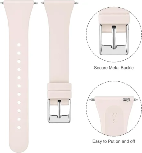 Miniatura 4 de Tobfit Pack 3 bandas delgadas compatibles con Fitbit Versa 2 Bands/Fitbit Versa/Fitbit Versa Lite/SE, pulsera de repuesto de silicona para hombres