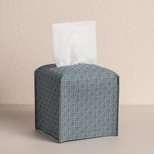 Miniatura 26 de OLETHA Funda cuadrada para caja de pañuelos, decoración estética de escritorio para habitación, hogar y oficina, soporte para cajas de pañuelos