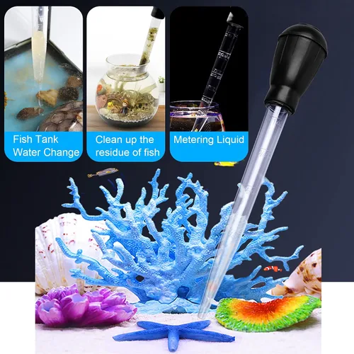 Miniatura 5 de WEAVERBIRD Cambiador de agua manual para pecera, gotero para acuario, 1.0 fl oz (1.0 fl oz), gotero de pipeta limpio para acuario, removedor de Negro