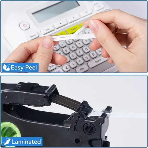 Miniatura 4 de Labelife Paquete de 6 cintas de etiquetas TZe-211 de 0.23 pulgadas de repuesto para Brother P Touch TZe TZ Cinta de 0.236 in 0.23 Laminada Blanca