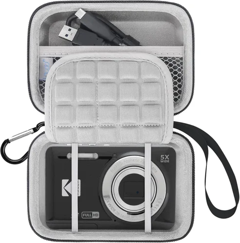 Miniatura 9 de Lacdo Funda para cámara KODAK PIXPRO FZ55 / FZ45 / FZ53 / FZ43 16MP Vlogging bolsa de almacenamiento para cámara de almacenamiento, bolsa de malla