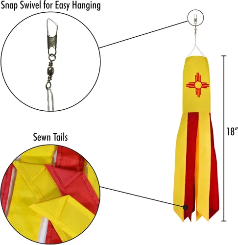 Miniatura 3 de In the Breeze 5110 Virginia State Flag Windsock, 18 pulgadas
