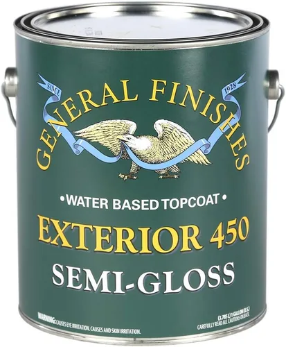 Miniatura 8 de General Finishes Exterior 450 Topcoat a base de agua, 1 galón, satén