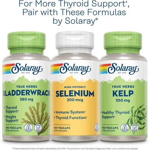 Miniatura 7 de Solaray Yodo 500 mcg, suplemento de yodo para apoyo suprarrenal y tiroideo saludable, energía, metabolismo y enfoque, yoduro de potasio, vegano