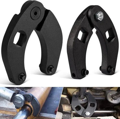 Bonbo 1266 y 7463 Llave de tuerca de glándula ajustable pequeña y grande universal ajustable para cilindro hidráulico (juego de 2)