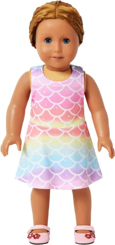 Miniatura 7 de Girls&Doll - Vestidos sin mangas unicornio ropa para muñecas de 18 pulgadas