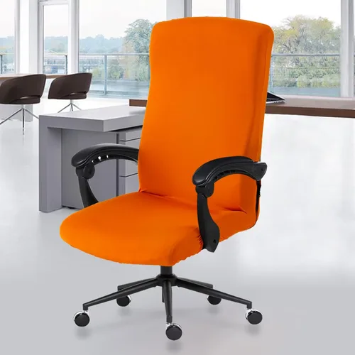Miniatura 14 de Fundas elásticas para asiento de silla de oficina de escritorio - Funda universal de spandex para silla de computadora - Fundas removibles lavables