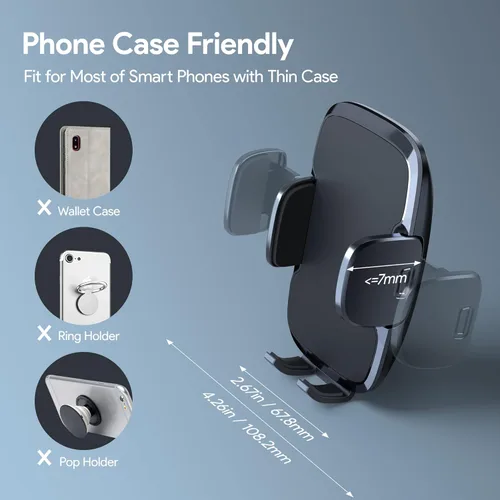 Miniatura 7 de FESIYOYE Soporte de teléfono para automóvil [brazo flexible de 6.2 pulgadas] Soporte de teléfono celular para salpicadero del parabrisas