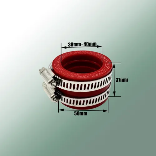 Miniatura 4 de Adaptador de colector de tubo de admisión de carburador de 35, 40, 1.772 in, junta de arranque para motocicleta Dirt Pit Bike (1.575 in/rojo)