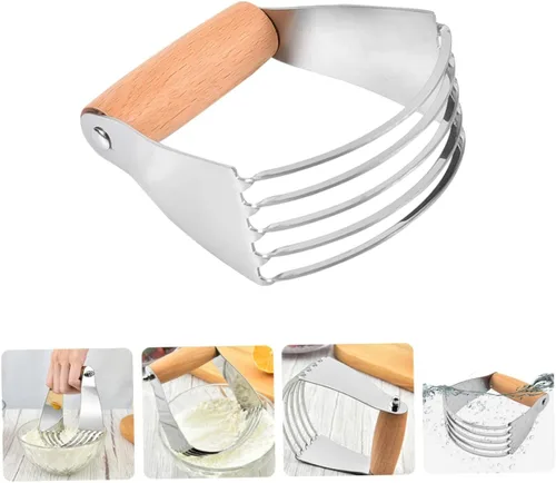 Miniatura 2 de Cortador de masa de acero inoxidable, licuadora de pastelería, herramienta de horneado manual para masa y mantequilla fría, utensilio de cocina
