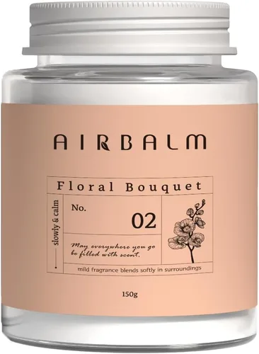 Air Balm Eliminador de olores sólido, 5.3 oz (150 g), hasta 90 días, para habitación, cocina, baño y armario, aroma de ramo floral