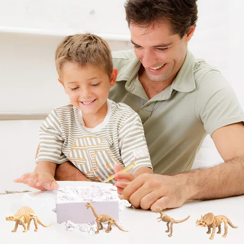 Miniatura 3 de 48 juguetes de esqueleto de dinosaurio fósil de dinosaurio, juguetes de dinosaurio y arena para excavar decoraciones de fiesta