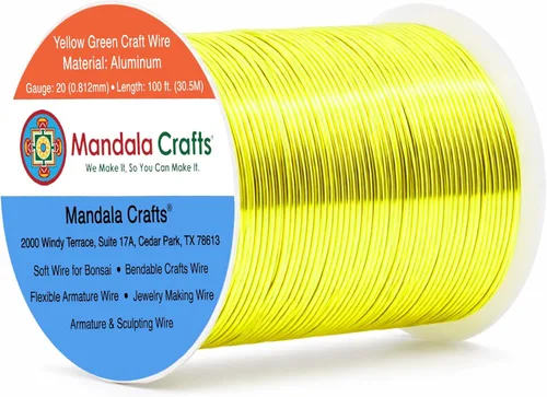 Miniatura 389 de Mandala Crafts - Alambre de aluminio anodizado de 8 calibre para hacer joyas - 9.75 m de alambre flexible negro colorido - Flexible para bonsái