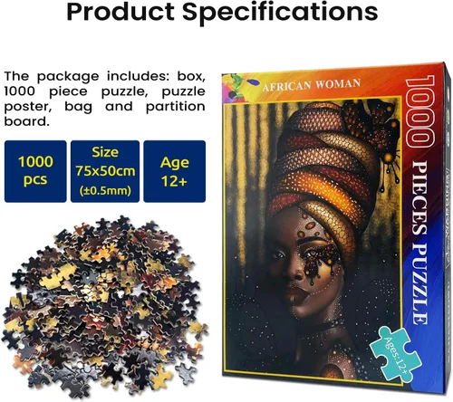 Miniatura 3 de Rompecabezas clásico de 1000 piezas de madera para adultos y niños, rompecabezas de mariposa africana, arte de bricolaje, juego de ocio, juguete